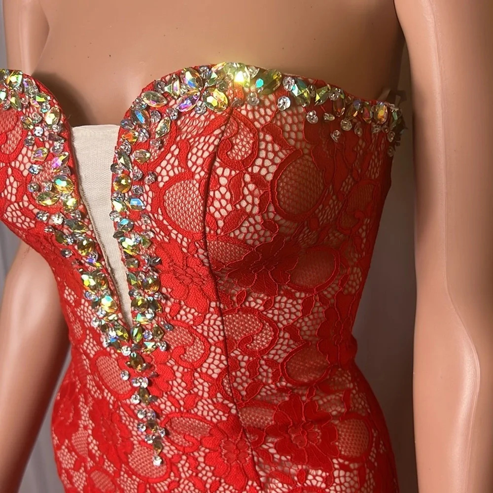 Dancing Queen Dress Gown Formal size XS Red - Picture 5 of 13